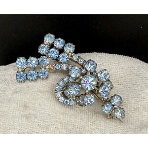 Vintage Juliana Brooch Blue Small‎ MISSING 1 STONE